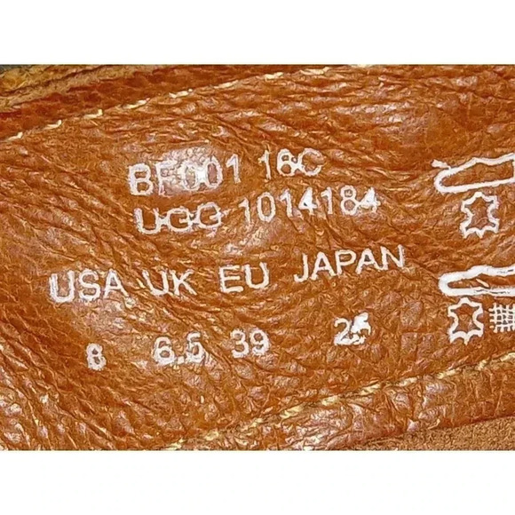 Ugg Women's Wright Belted Brown Suede Leather Ankle Boots Bootie US 8 EU 39 - Picture 10 of 12